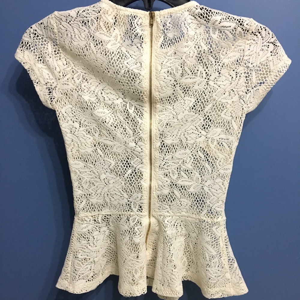 All Lace Peplum Top